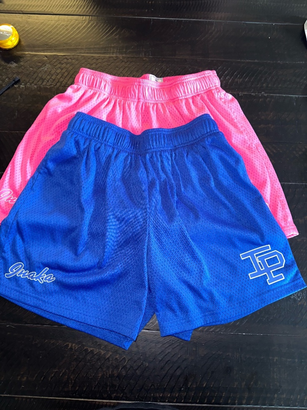 Two Pair of Inaka Power Classic Mesh Shorts ~ Blue and Pink ~ Large